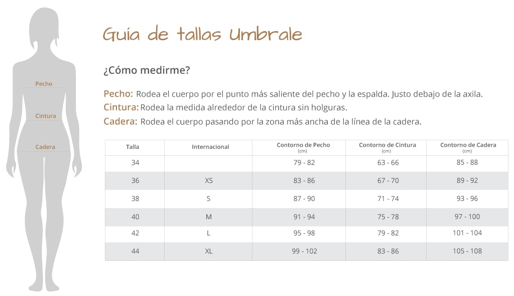 Guia de talllas - Umbrale