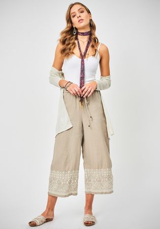 Beige Mujer Pantalones Y Jeans Umbrale 36 Beige Umbrale